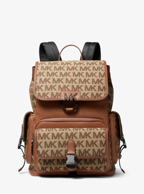 Panske Batohy Michael Kors Hudson Logo Béžové Viacfarebný - Tasky Michael Kors Obchod | XITBZ-8467